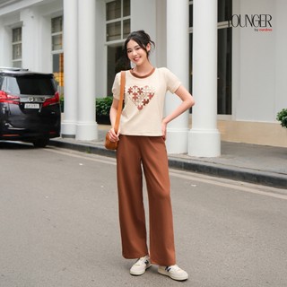  Đồ bộ nữ YOUNGER BY CARDINA áo phông phối cổ quần suông 5YSQR06 