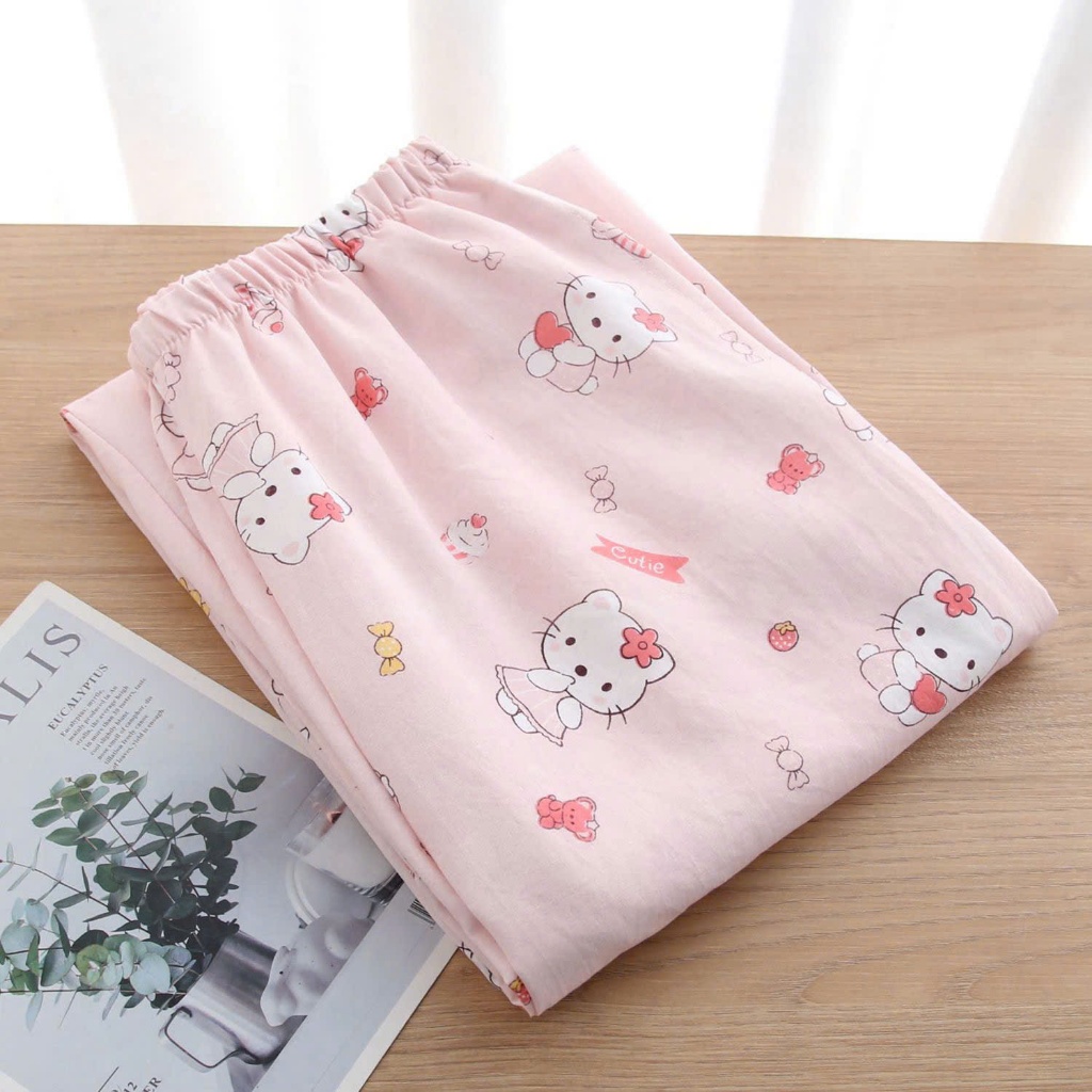 Quần Dài Mặc Nhà In Chữ Goodday Gấu Dâu Siêu Dễ Thương Dành Cho Nữ | BigBuy360 - bigbuy360.vn
