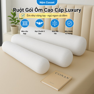 Ruột Gối Ôm COSSET Lite - Trắng, Gối Cao - Ruột Gối cotton màu trắng cao cấp có size cho trẻ em