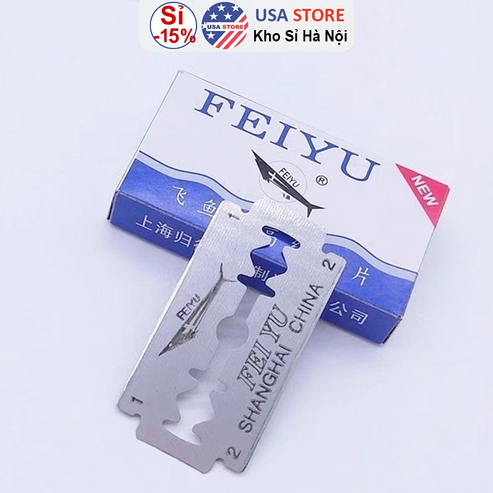 Bộ 20 Dao Lưỡi Dao Cạo Râu Feiyu - Dao Lam Thép Hàng Nội Địa