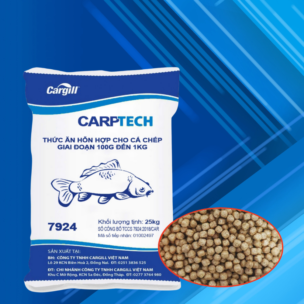 1kg Cám Cargill 7404, 7454, 7562,  cho cá giống, cá cảnh, cá thịt, cá chép, cám câu cá - thuơg hiệu 