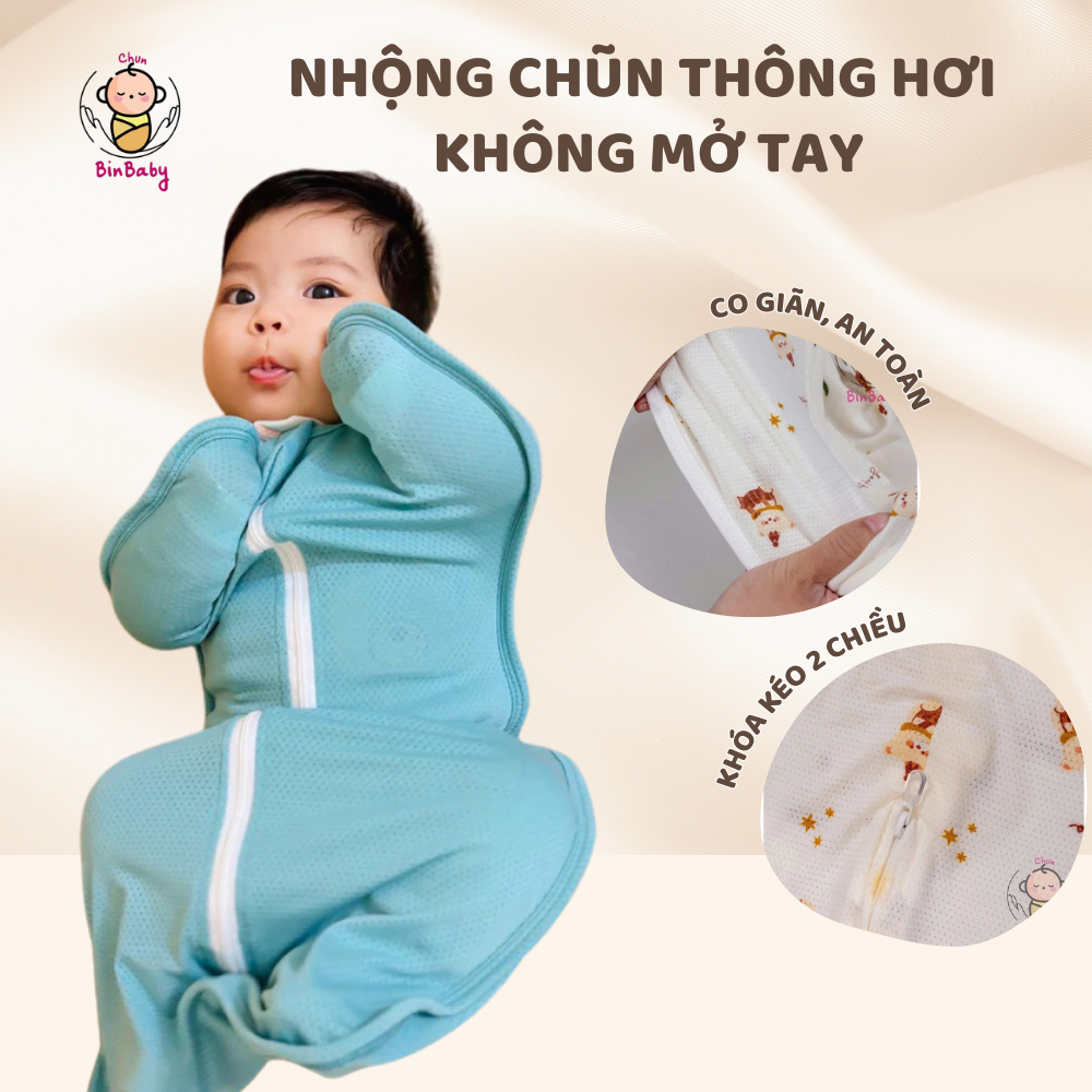 [ XẢ HÀNG] Nhộng chũn cho bé Binbaby giúp bé ngủ ngon giảm giật mình