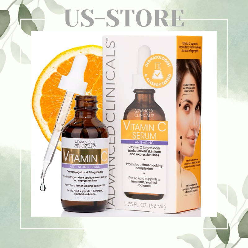 (Mỹ) Serum Advanced Clinicals Dưỡng Sáng Da Vitamin C& Ferulic Acid Advanced Clinical 52ml