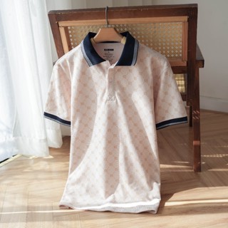 Áo Thun Nam Cao Cấp Polo CALAS Họa Tiết Cotton Pique Cổ Bẻ MANDINNI Menswear