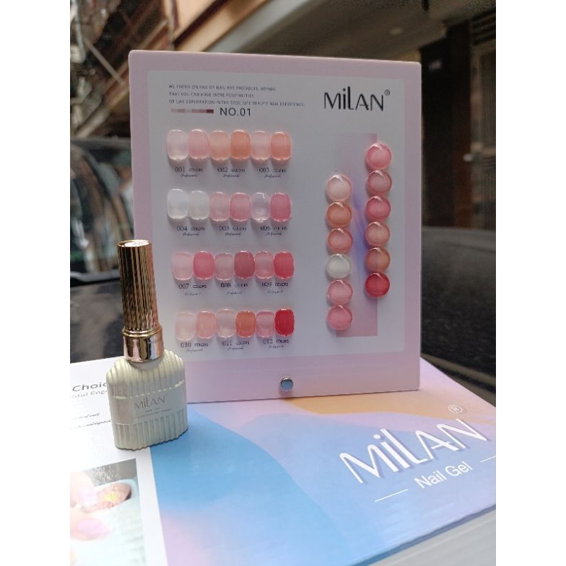 Set sơn thạch hồng 12 màu Milan, sơn thạch hồng milan 12 màu