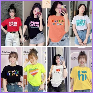  Áo Thun Thái Nữ Cotton 100% Form Rộng 50~70kg,Mẫu Mới,Co Giãn 4 Chiều ,Mát Mịn Hot Trend  Mã QC01  