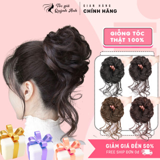 Tóc Giả Búi Lơi Buộc BU04 – Búi Chun Xoăn Lơi Cao Cấp, Mềm Mượt Tự Nhiên