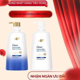 Combo Dove Phục Hồi Hư Tổn Dầu Gội 640g + Kem Xả 610g