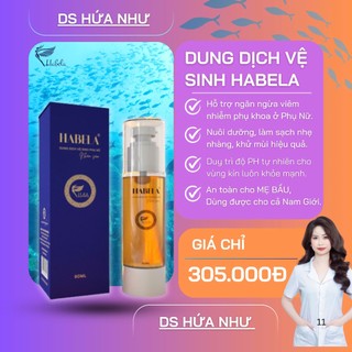  Dung Dịch Vệ Sinh Phụ Nữ Habela Làm sạch  làm hồng se Khít vùng kín HaBeLa 80ML 
