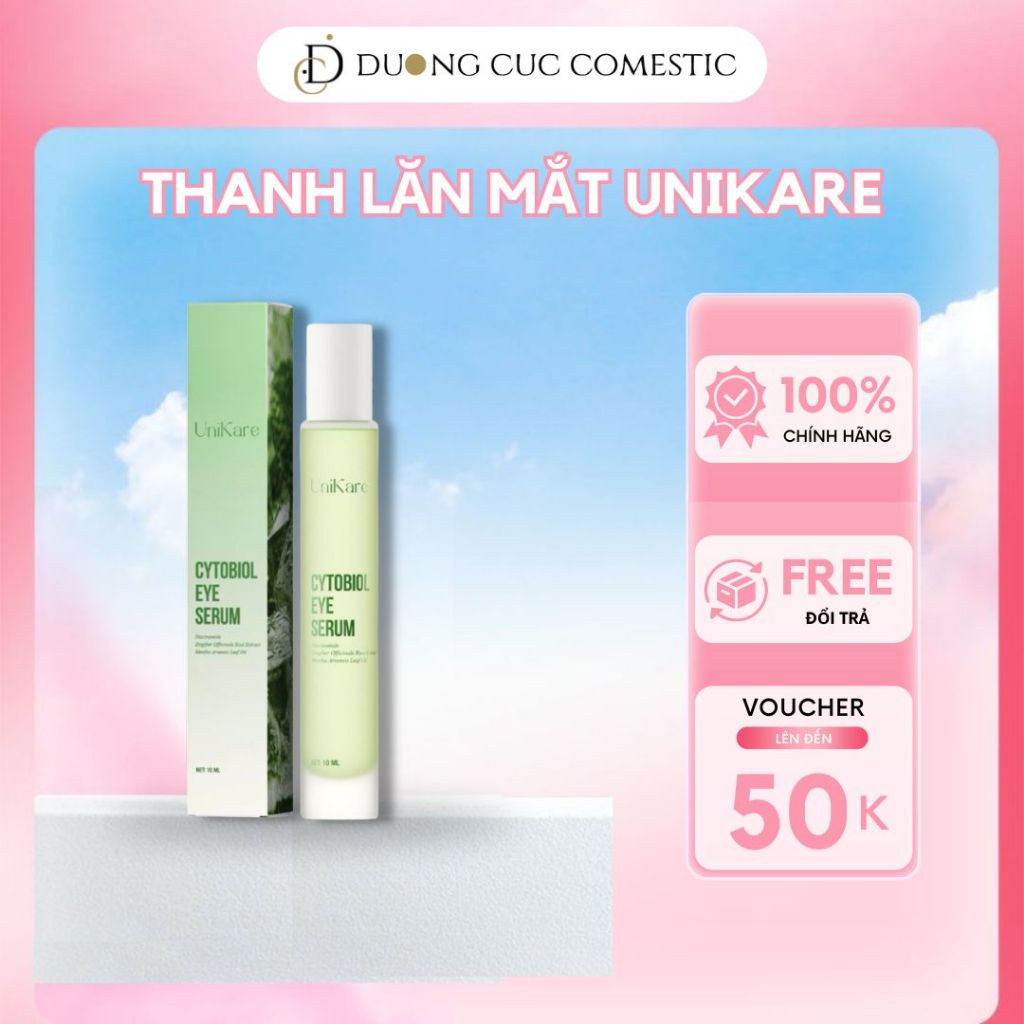 Thanh lăn giảm thâm quầng mắt Cytobiol Eye UNIKARE giảm mỏi mắt chống lão hóa da 10ml DC124