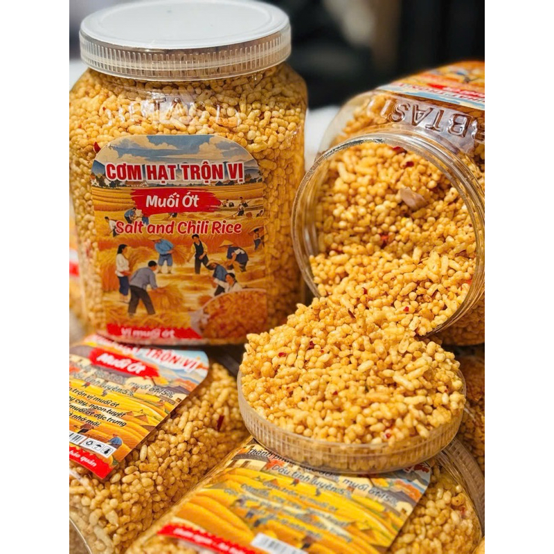 79K Hủ 500g cơm hạt trộn vị rong biển, muối ớt, thịt nướng, phô mai