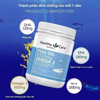 Dầu Cá Tự Nhiên Fish Oil Healthy Care Omega 3 1000mg 400 viên Dầu Cá Tự Nhiên Fish