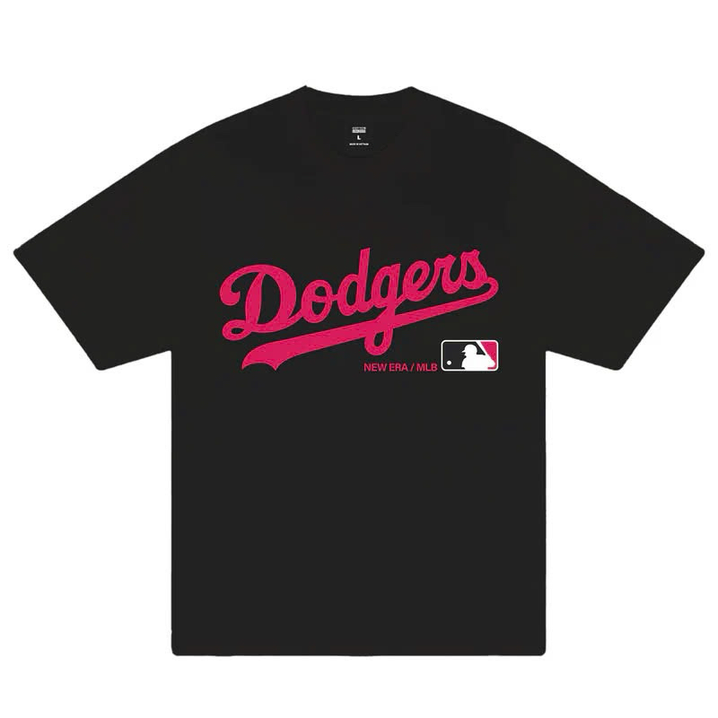 Áo thun in Dodgers in sắc nét - White/Black