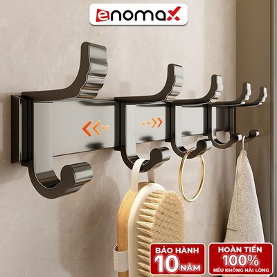 Móc treo quần áo dán tường Enomax đa năng. Chất liệu nhôm hàng không cao cấp, chống gỉ. Bảo Hành 10 Năm ( Eno 0151 )