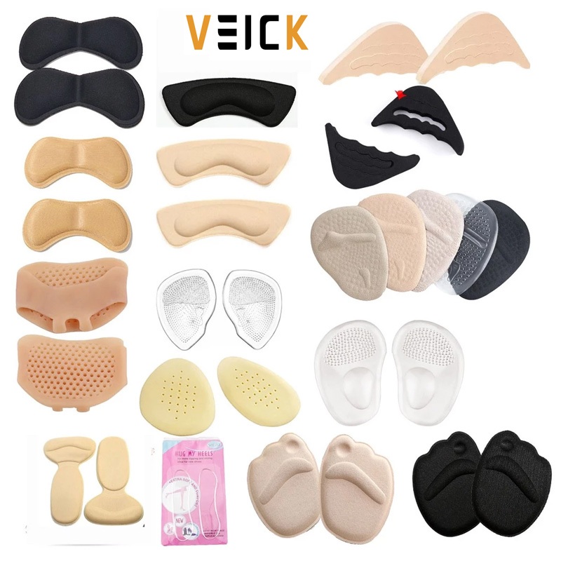 Set 2 miếng lót giày giúp giảm size, êm chân chốt tuột gót, đau lòng bàn chân - VEICK