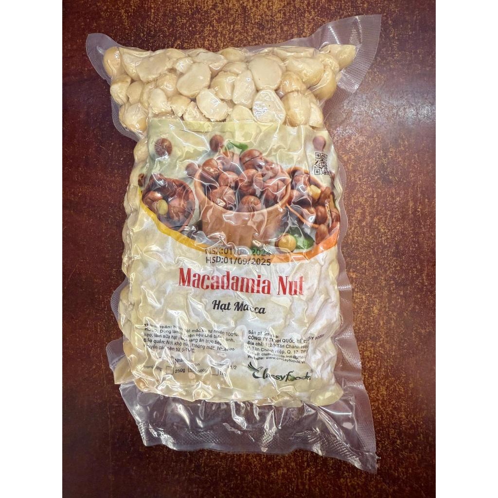 Hạt macca vỡ đôi chưa rang túi 1kg