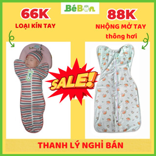 Quấn chũn nhộng chũn thông hơi cho bé sơ sinh rộng chân mở tay, kín tay giúp cai nhộng chũn cocoon