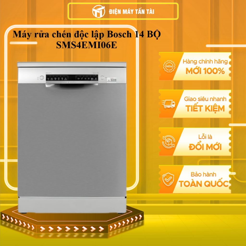 SMS4EMI06E - Máy rửa chén độc lập 14 BỘ Bosch SMS4EMI06E - GIAO TOÀN QUỐC
