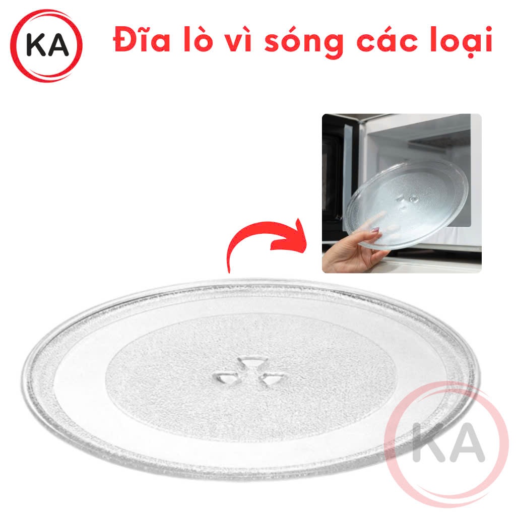 Đĩa lò vi sóng loại có mấu ĐK 24.5cm,25.5cm,27cm,28.5cm,31.5cm dùng cho các loại Lò vi sóng 18L-20L-22L..