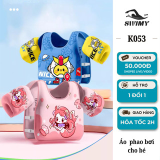 [K053] Áo phao tập bơi trẻ em SWIMY an toàn cho trẻ em học bơi, không bơm hơi, chống lật, ruột đặc