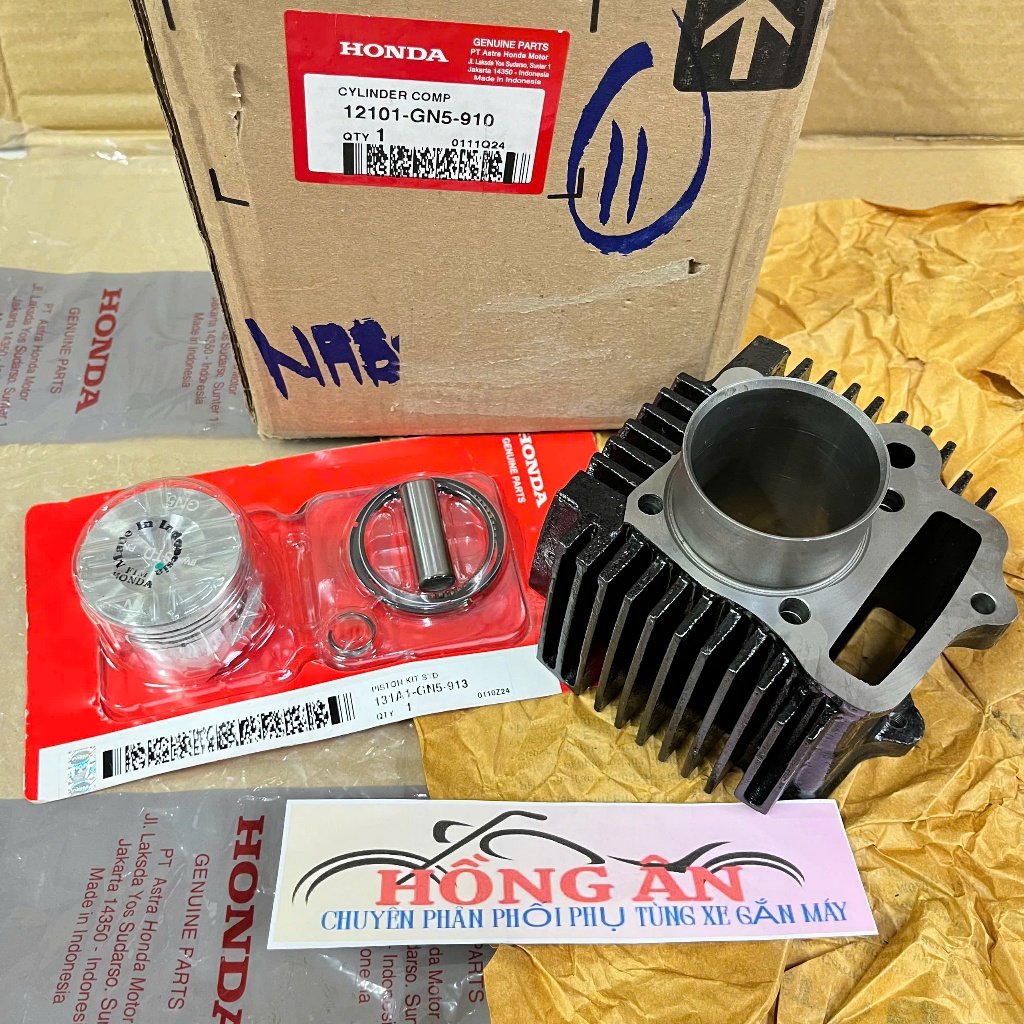 Bộ nòng piston bạc Dream Thái, Dream Lùn, Astra, Citi - 12101-GN5-910/ 131A1-GN5-913