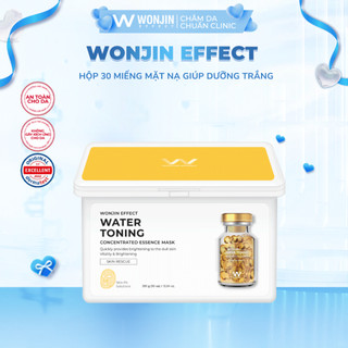  Hộp 30 Mặt Nạ Dưỡng Sáng Trắng Da Wonjin Effect Water Toning Concentrated Essence Mask 350g 