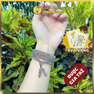  Chuỗi Hạt Đeo Tay 108 Đá T A Khói Size Nhỏ Gọn 6li Tràng Hạt Phật Pháp Bình An - Vòng Của Diệp - C44 