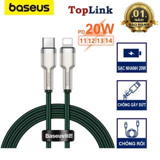  Dây Cáp Sạc Nhanh Type C To 20W Cho IP12 11 XR XS X,tablet táo Hãng Baseus Metal CATLJK 25cm 1m 2m Chống Gãy Siêu Bền 