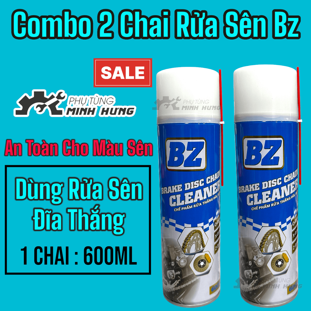[MH] [ Rửa Sên Bz - 2 Chai ] Xịt Rửa Sên - Phanh đĩa BZ ( 600ml ) Chính hãng >>>