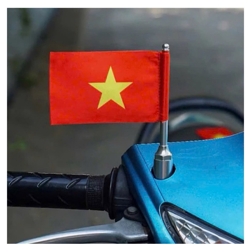 Gương cờ Việt Nam gắn xe máy , xe đạp điện chân gương chân 10 li  thuận lắp đa năng