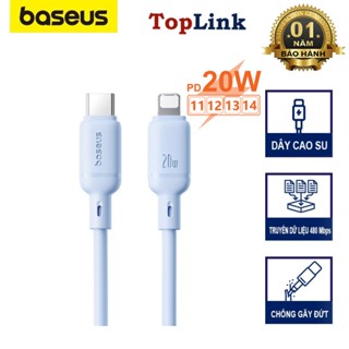  Cáp Sạc Nhanh 20w PD cho IP 12 13 14 Baseus Silky Gắn Chip Thông Minh Duy Trì Nhiệt Độ Tối Ưu Khi Sạc Truyền Data 48Mbps 