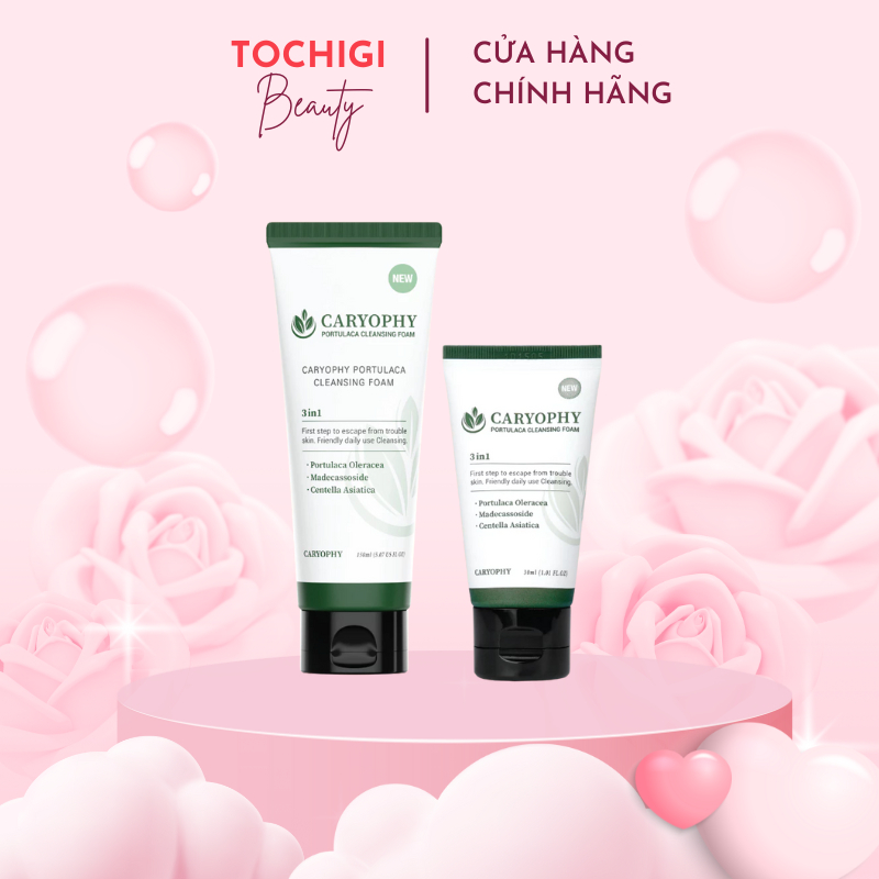 Sữa Rửa Mặt Giảm Mụn, Kiềm Dầu Caryophy Portulaca Foam Cleanser 150ml