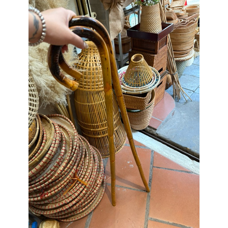 (Ship hoả tốc) Gậy mây ba toong - gậy mây chống cho người già (Ảnh thật) shop mây tre đan Anh Thư