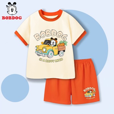 Đồ bộ bé trai BOBDOG chất liệu cotton co dãn in hình oto cute N-BDO34 mới nhất cho bé