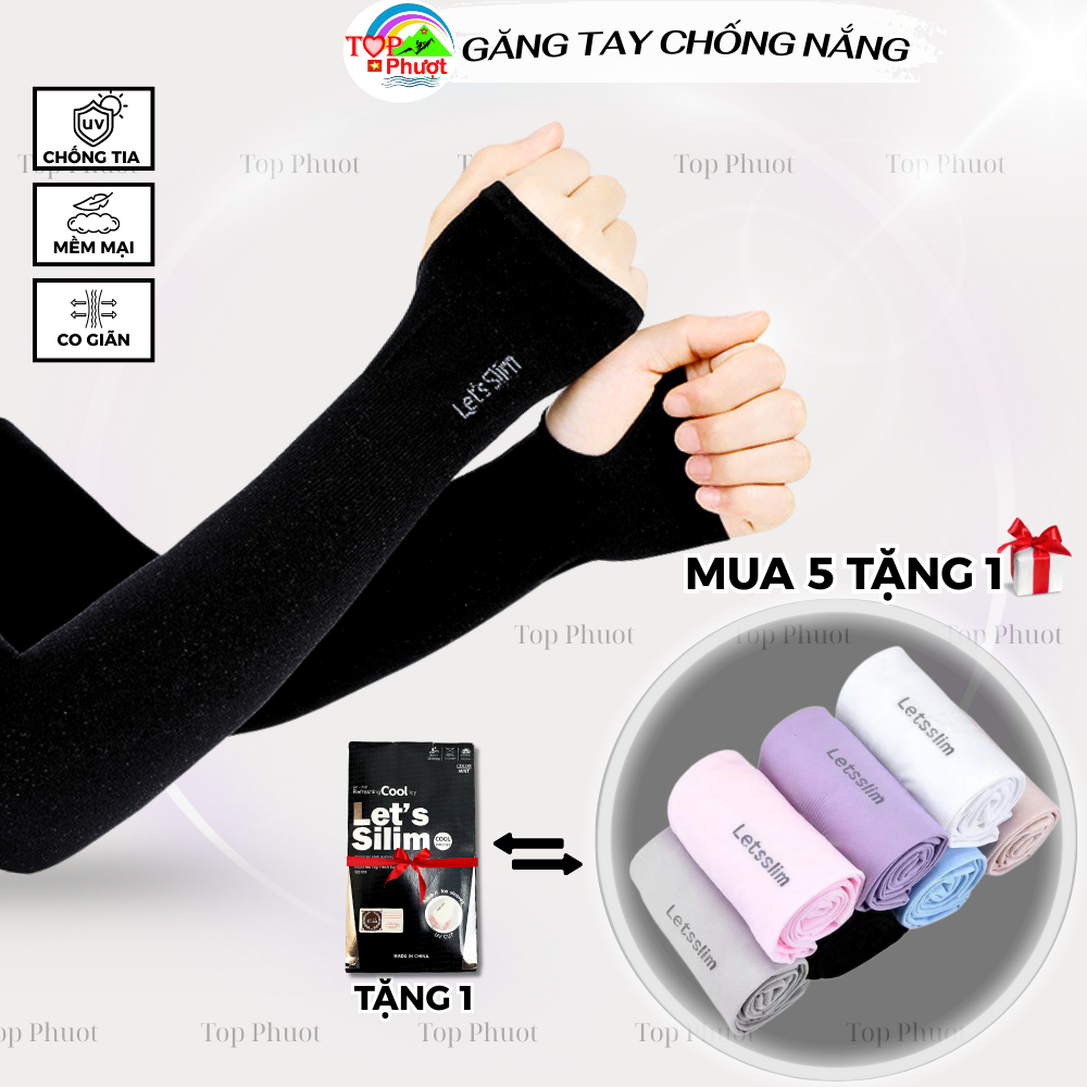 (Mua 5 Tặng 1) Găng Tay Chống Nắng Nam Nữ Cao Cấp Xỏ Ngón Chống Tia UV Thời Trang Đạt Chuẩn Let’sSilime