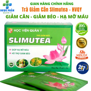 Trà Giảm Cân Slimutea Học Viện Quân Y Giúp Hỗ Trợ Giảm Cân, Giảm Béo, Hạ Mỡ Máu Hiệu Quả, Hộp 20 gói