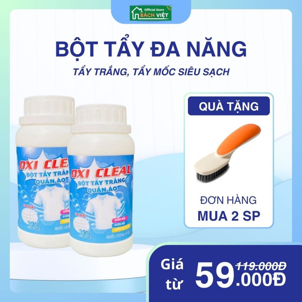 Tẩy trắng quần áo - Tẩy mốc quần áo màu đa năng, ố vàng, giúp quần áo trắng sáng không phai màu vải
