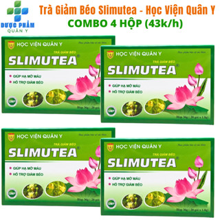 4 Hộp Trà Giảm Cân Slimutea Học Viện Quân Y Giúp Giảm Cân, Giảm Béo, Hạ Mỡ Máu Hiệu Quả, Date 2027