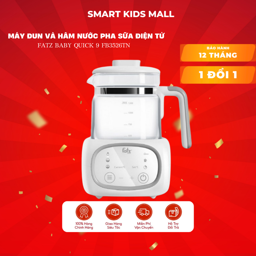 Máy đun nước và hâm nước pha sữa điện tử Fatz baby QUICK 9, Quick 12, Quick 12 plus, Quick 15, Quick