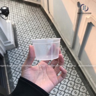 (50 chiếc) Hộp cốc nhựa đựng Caramen kèm nắp