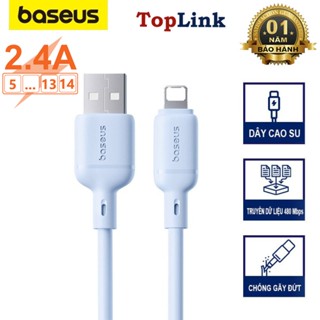  Cáp Sạc Nhanh 2.4a Cho IP Baseus Silky Kiểm Soát Nhiệt Độ Sạc Truyền Data 480Mbps Cáp Cao Su Chống Gãy Bền Bỉ Thời Trang 