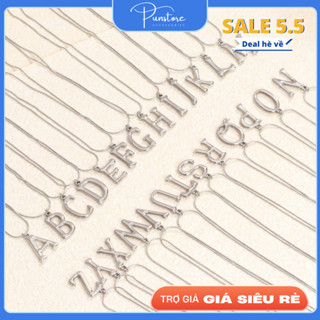 Vòng cổ nam nữ titan thiết kế dây dẹp mặt chữ cái thời trang Hàn Quốc tối giản phong cách - Vòng Cổ Tổng Hợp