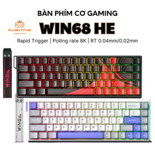 Bàn Phím Cơ Gaming Aula WIN68 HE - Rapid Trigger - Switch Nam Châm 8k Polling Rate