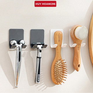 Móc Inox Treo Dao Cạo Râu, Móc Dán Tường Treo Ổ Cắm Điện Đồ Dùng Đa Năng Tặng Kèm Miếng Dán 3M TKHH