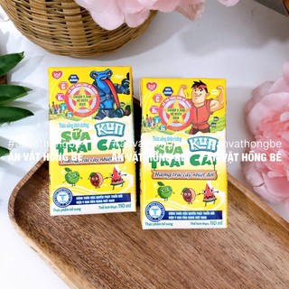 [LỐC 4 HỘP] Sữa kun trái cây đủ vị (hộp 110ml), sữa kun thơm ngon bổ dưỡng, đồ ăn vặt