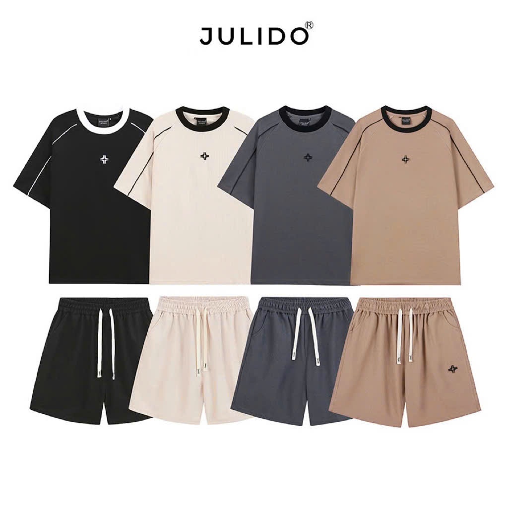 Bộ đồ quần áo nam thể thao JULIDO thời trang chất liệu vải waffle cao cấp