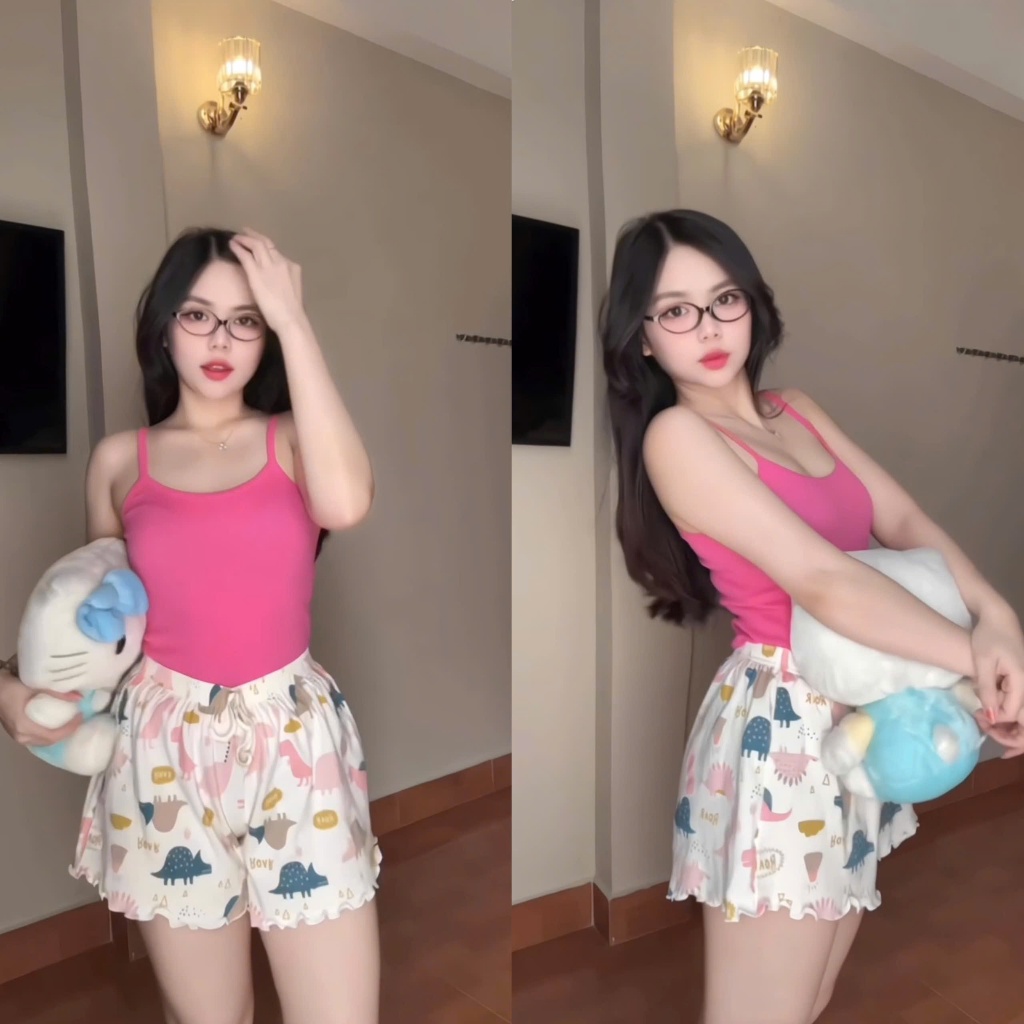 Bộ đồ ngủ nữ 2 dây siêu xinh từ 40-70kg