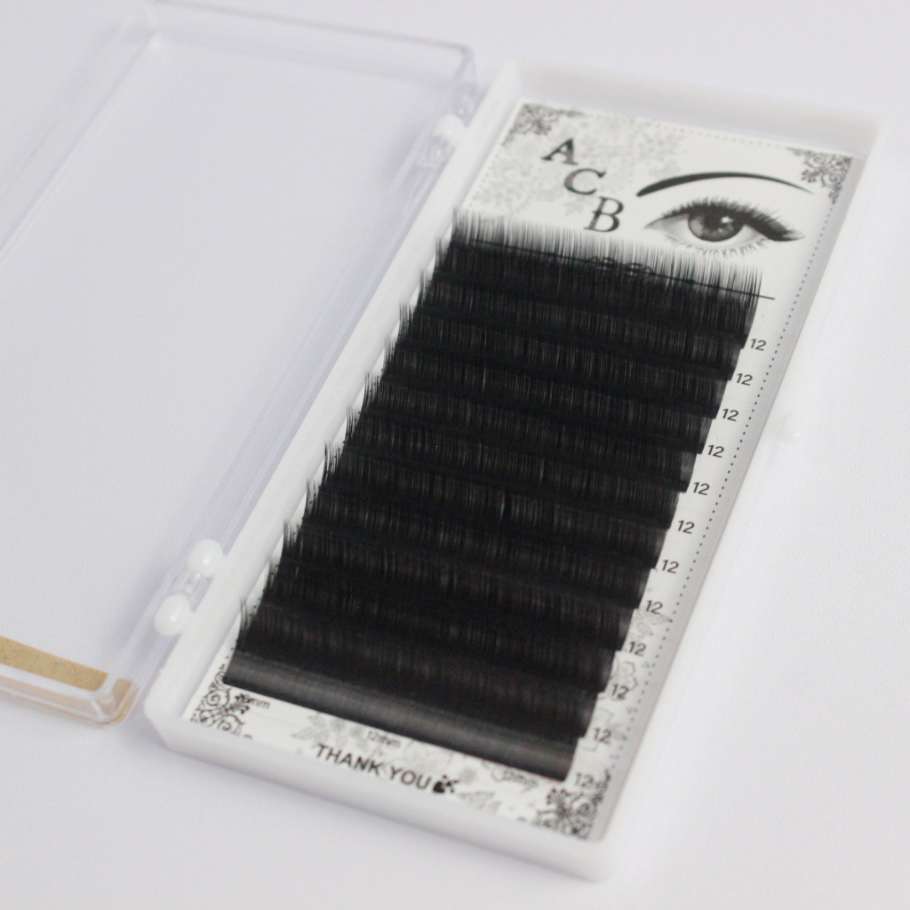 Mi khay ACB độ cong J-B dày 0.05-0.07-0.10 siêu đen, mềm nhẹ, bắt keo tốt - Lông Mi ACB