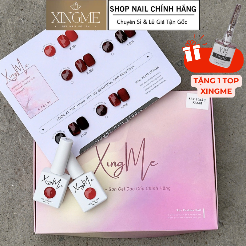 [TẶNG 1 TOP XINGME] Sét sơn đỏ 6 màu XINGME cao cấp mã XM-05 [XINGME NAIL]