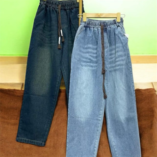 Quần Bò Nữ Chất Vải Jean Mền Có Mã Rách Và Mã Trơn,Dáng Baggy Thụng Cạp Lưng Chun Có Giãn Mặc Siêu Mát Trẻ Trung.